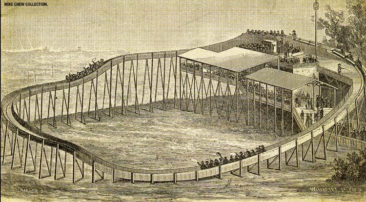 First roller coaster in America opens, June 16, 1884